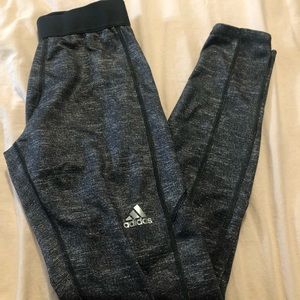 Small Heather Gray Adidas leggings